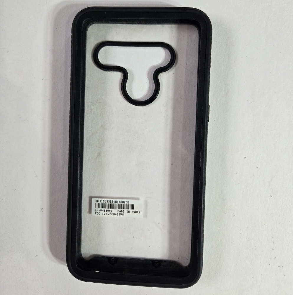 LG G8 Black Trim Clear Protective Phone Case